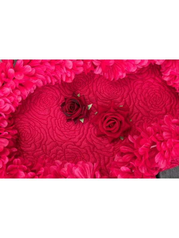 Roses rouges à pétales superposés effet velours