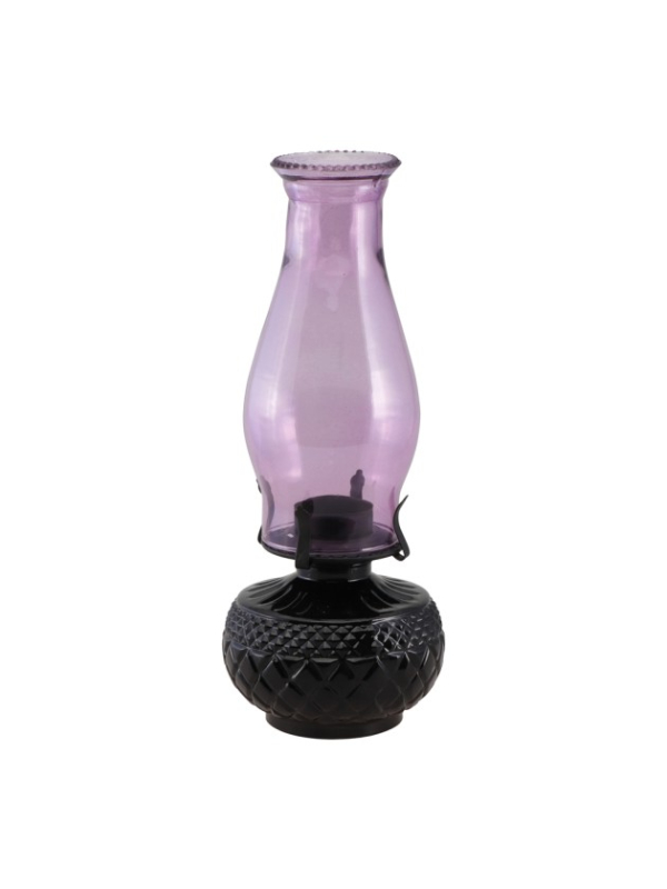 Lanterne de magie noire violette sur base noire