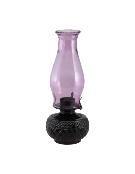 Lanterne de magie noire violette sur base noire