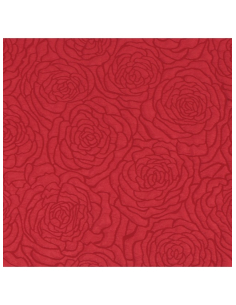 Chemin de table jacquard rose à motifs floraux en relief 2