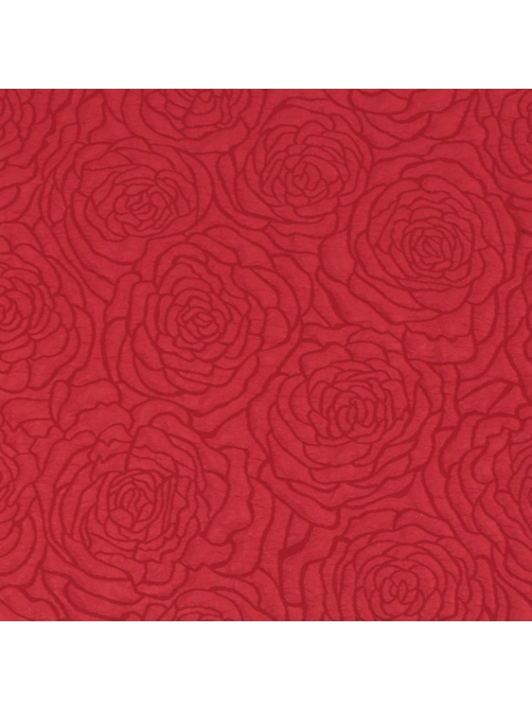 Chemin de table jacquard rose au centre d'une table décorée