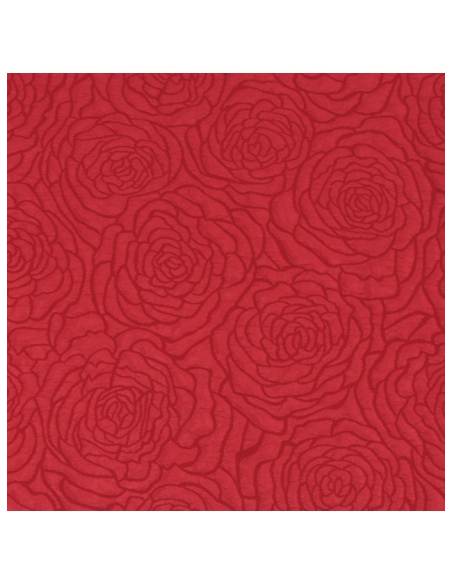 Chemin de table jacquard rose au centre d'une table décorée