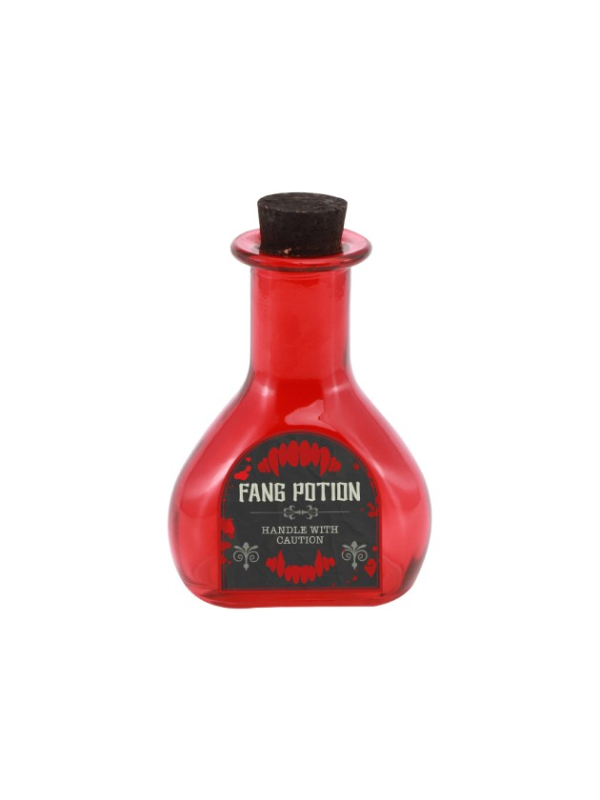 Flacon décoratif Fang Potion rouge avec bouchon noir