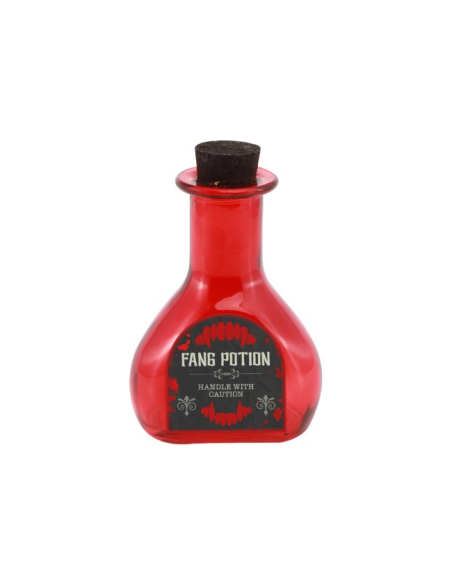 Flacon décoratif Fang Potion rouge avec bouchon noir