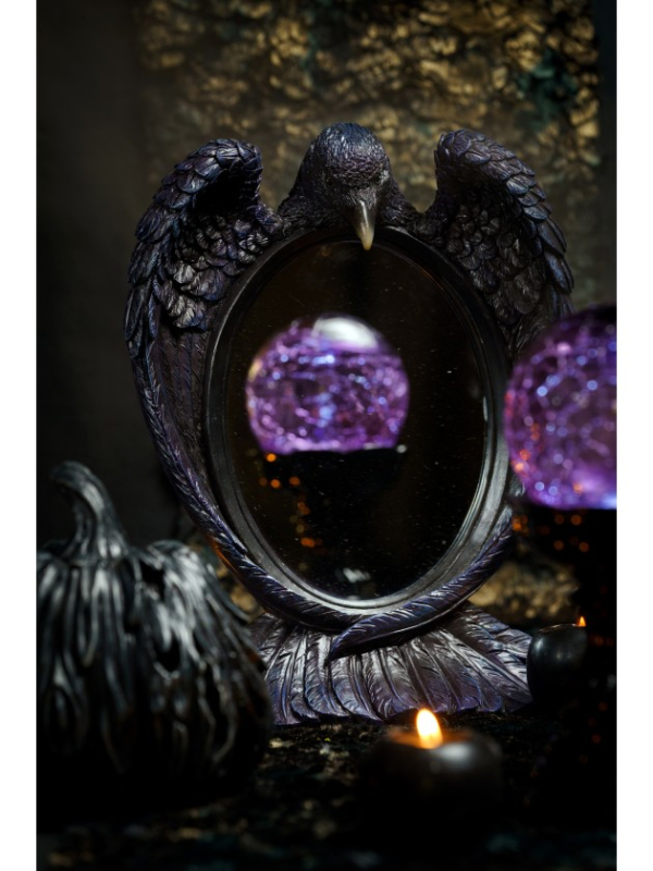 Miroir à poser corbeau pour décoration Halloween