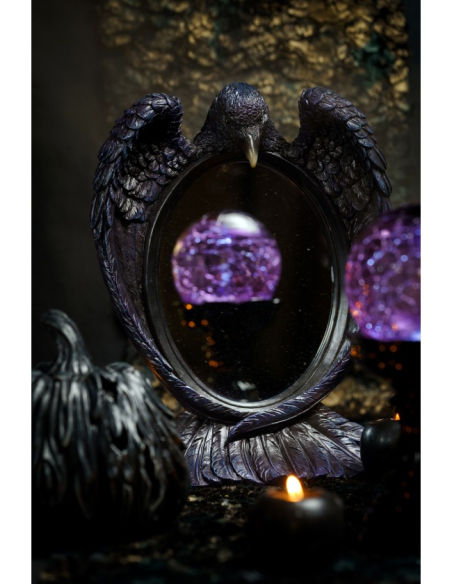 Miroir à poser corbeau pour décoration Halloween
