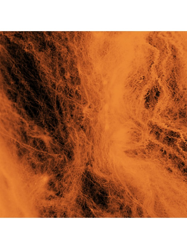 Toile d’araignée orange Halloween à l’aspect filandreux