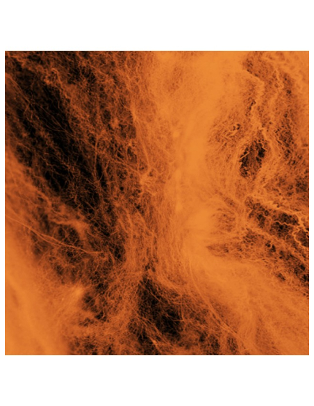 Toile d’araignée orange Halloween à l’aspect filandreux