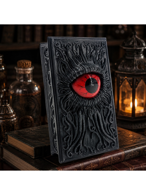 Livre décoratif en résine à œil rouge sanglant