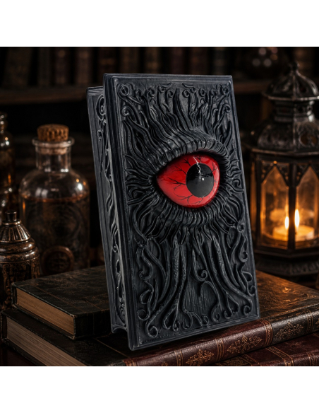 Livre décoratif en résine à œil rouge sanglant