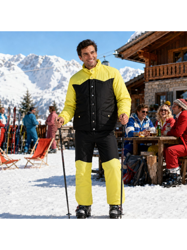 Déguisement Bernard Morin – Les Bronzés font du ski – Jaune et noir