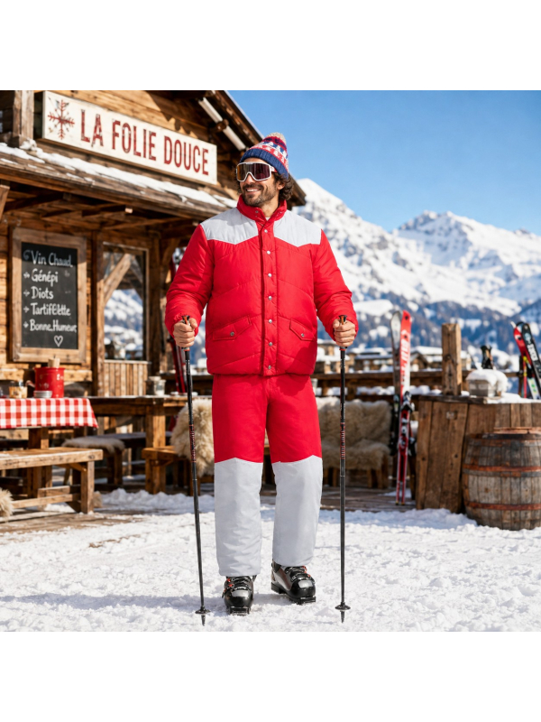Déguisement Jérôme – Les Bronzés font du ski – Rouge et blanc