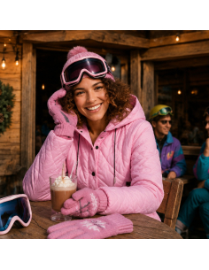 Combinaison rose Nathalie Morin – Les Bronzés font du ski 2