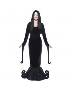 Déguisement duchesse du manoir (robe longue noire à tentacules)