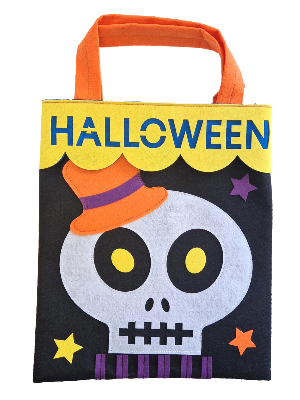 Sac à bonbons Halloween enfant avec crâne
