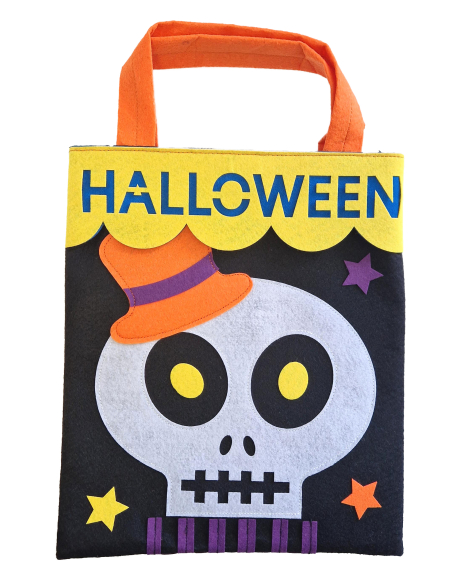 Sac à bonbons Halloween enfant avec crâne