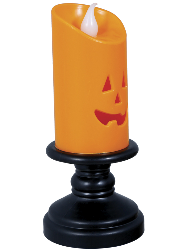 Vue latérale de la bougie lumineuse Halloween