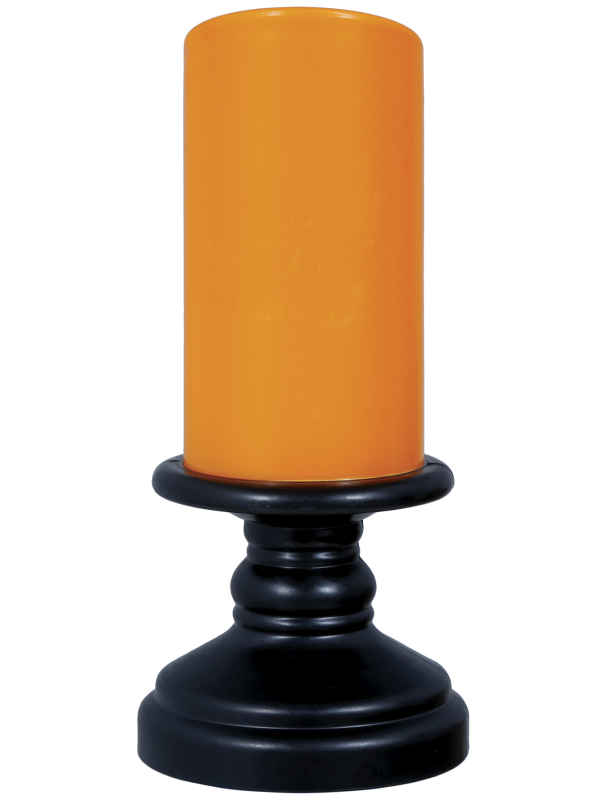 Vue arrière de la bougie lumineuse Halloween