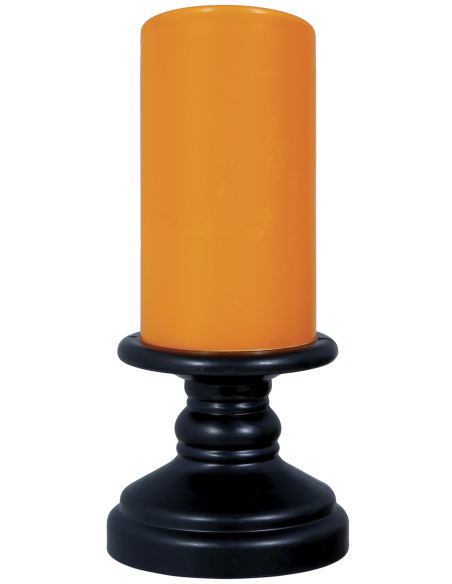 Vue arrière de la bougie lumineuse Halloween