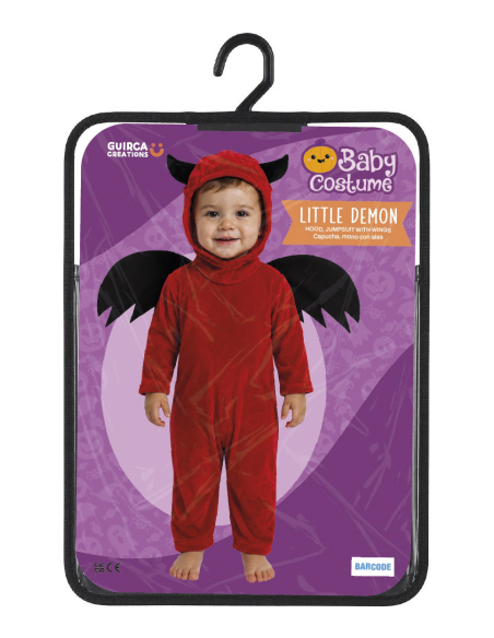 Déguisement petit diable rouge et noir pour tout-petit
