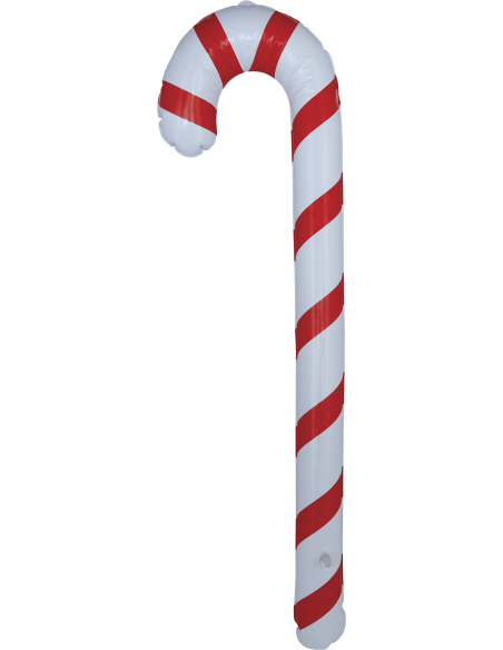 Canne de Noël gonflable rouge et blanche sans emballage