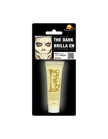 Emballage du maquillage crème fluorescent jaune 20 ml
