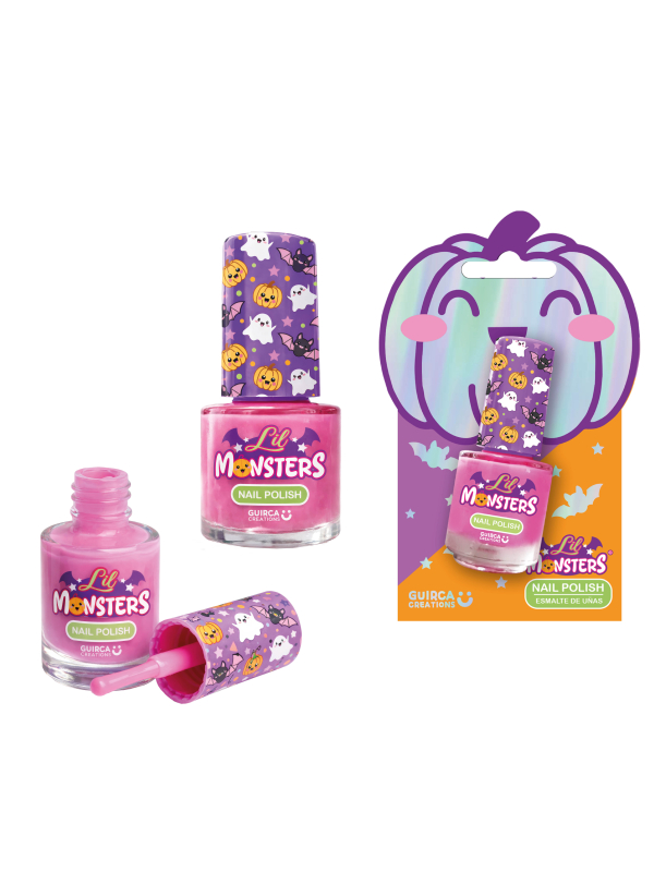 Vernis à ongles rose Lil Monsters avec capuchon Halloween violet