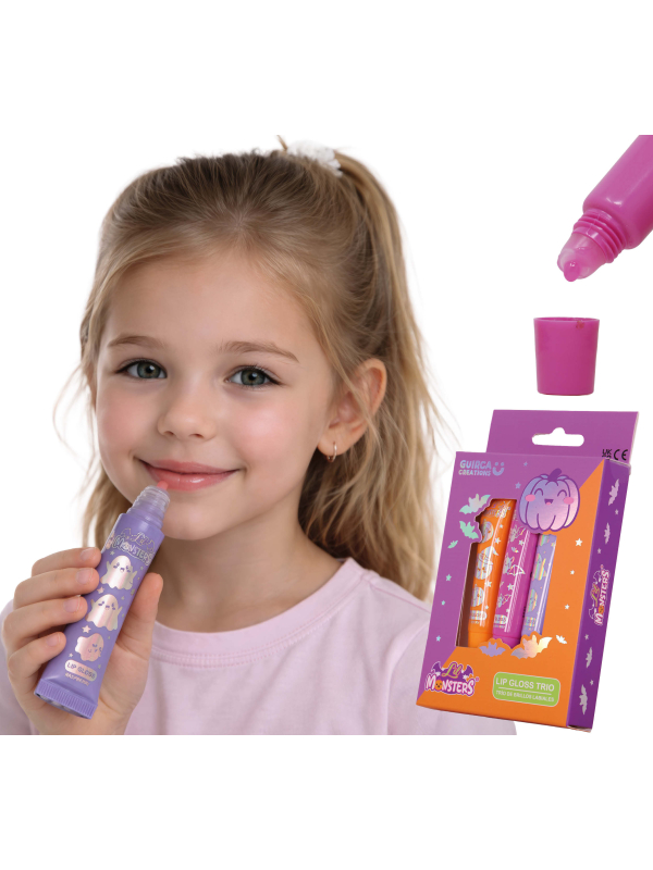 Trio de gloss à lèvres Lil Monsters pour enfant