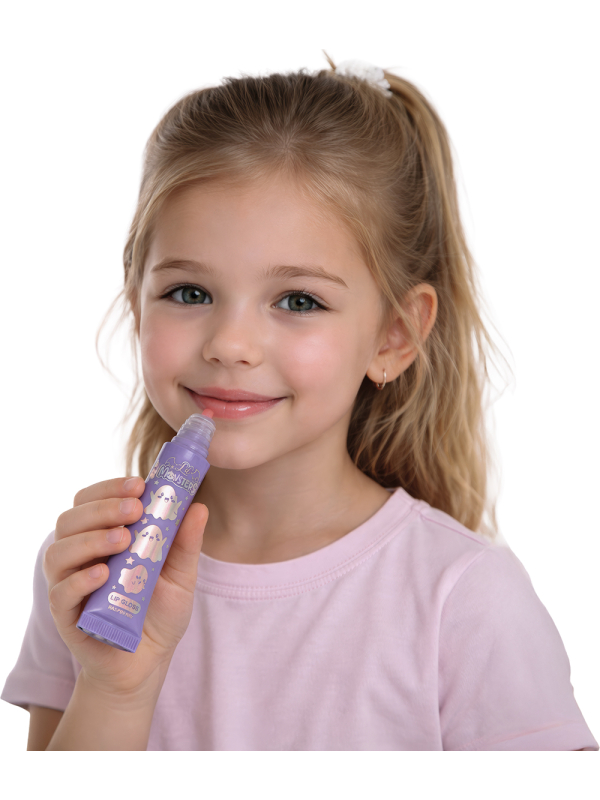 Trois tubes de gloss Lil Monsters aux motifs de monstres
