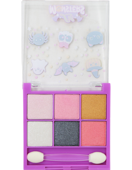 Détail des six fards de la palette Lil Monsters