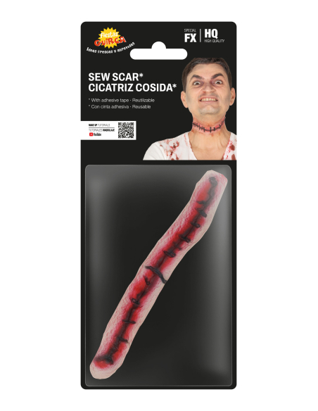 Cicatrice cousue en latex pour maquillage zombie adulte