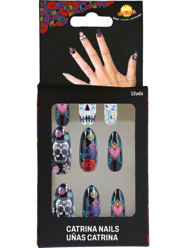 Packaging des faux ongles Catrina avec colle