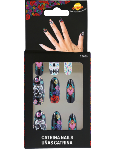 Packaging des faux ongles Catrina avec colle