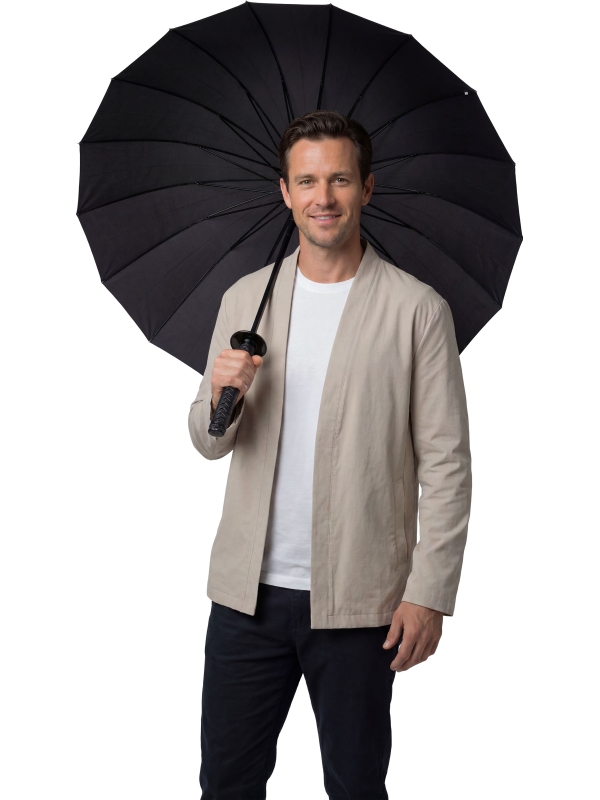 Parapluie katana noir 120 cm – Style ninja et...