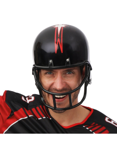 Casque football américain noir adulte – Accessoire déguisement