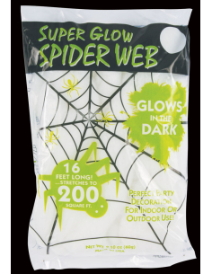 Toile d’araignée phosphorescente Halloween 60 g – Fun World™