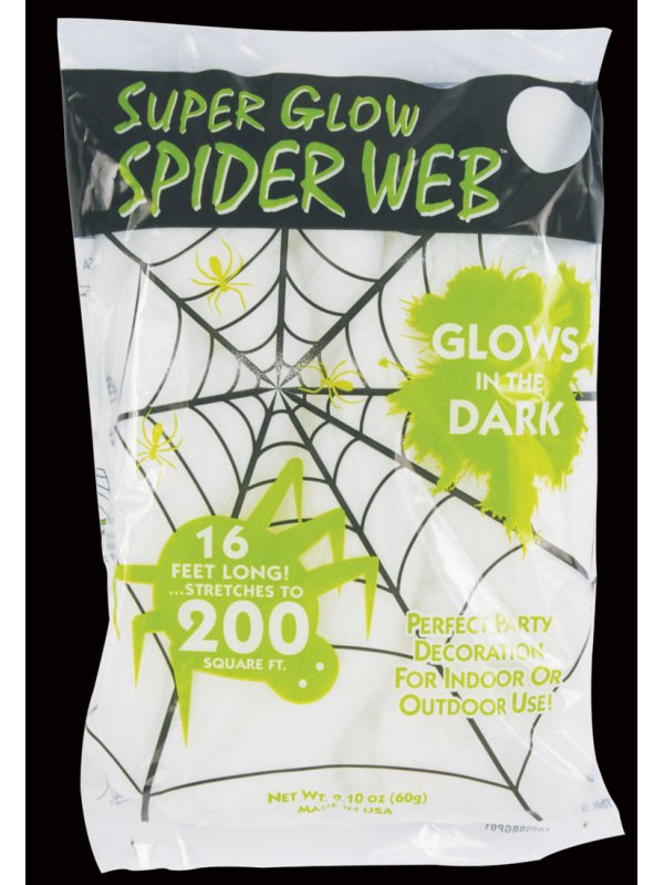 Toile d’araignée phosphorescente Halloween 60 g – Fun World™