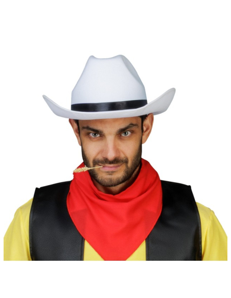 Chapeau Lucky Luke officiel blanc adulte