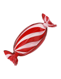 Coupelle bonbon de Noël en verre rouge transparent – 19,5 cm 2