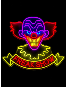 Lumière Néon Clown Freak Show – Décoration Halloween Cirque Maléfique 2