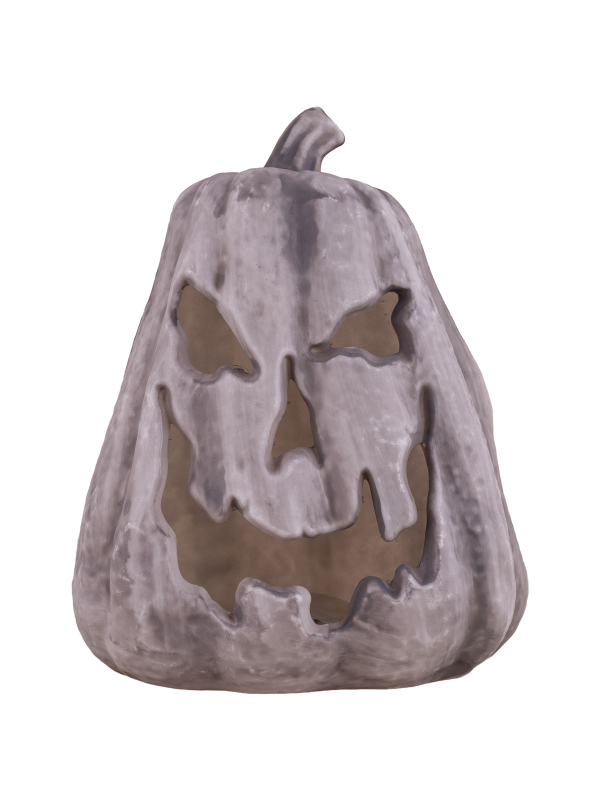 Citrouille Halloween lumineuse souriante effet flamme – 23 x 25 x 30 cm