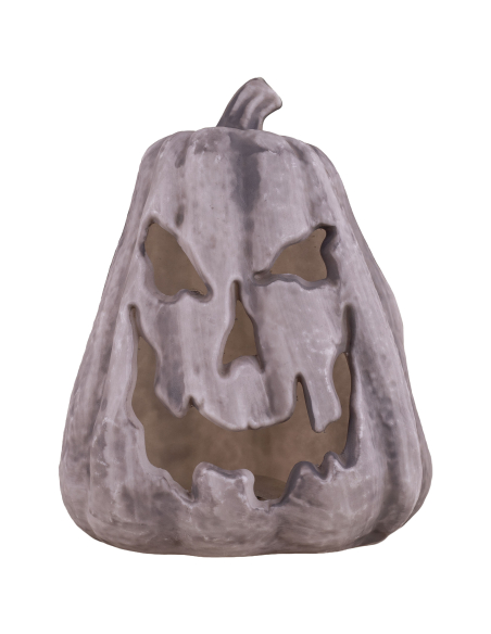Citrouille Halloween lumineuse souriante effet flamme – 23 x 25 x 30 cm