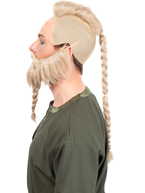 Perruque Walhalla blonde avec barbe – Viking