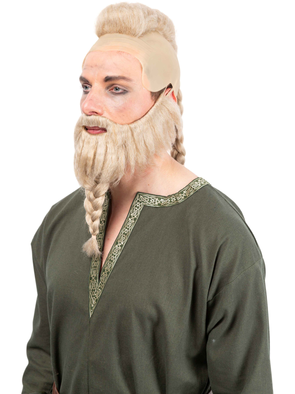 Perruque Walhalla blonde avec barbe – Viking