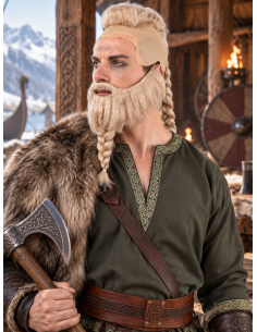 Perruque Walhalla blonde avec barbe – Viking 2