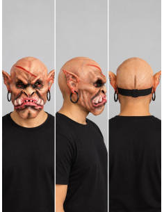 Masque orc monstrueux à piercings en mousse – Halloween 2