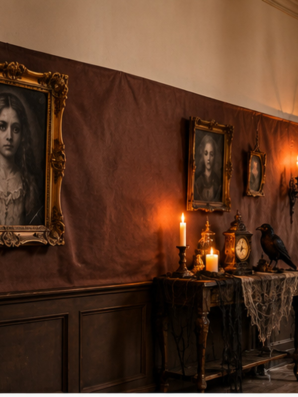 Tenture marron chocolat 25 m – Décoration Halloween & salle