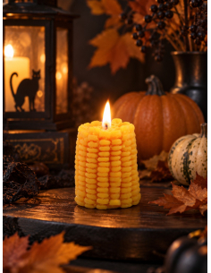 Bougie épi de maïs jaune pour déco d’automne – 6,5 × 5,3 cm 2