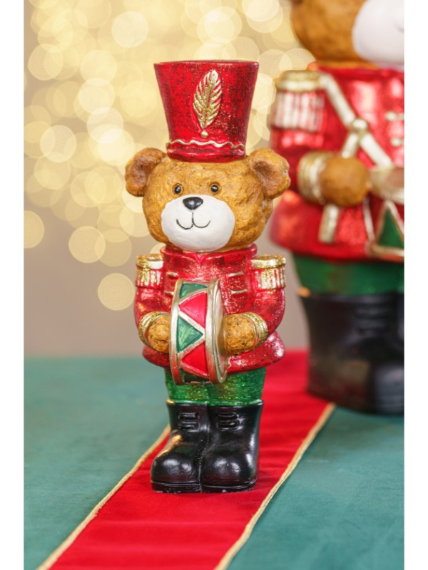 Ruban de Noël rouge effet velours et bords dorés – 12 cm x 5 m