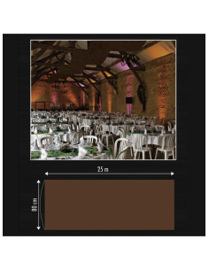 Tenture marron chocolat 25 m – Décoration Halloween & salle 2